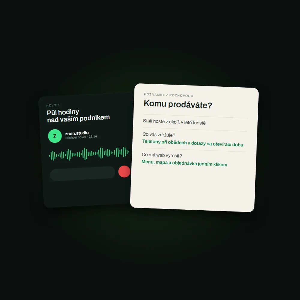 Hovor se zenn.studio a poznámky z rozhovoru o podniku