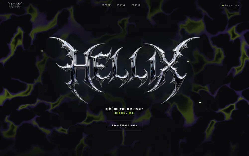 Web pro HELL.IX, ručně malované kusy