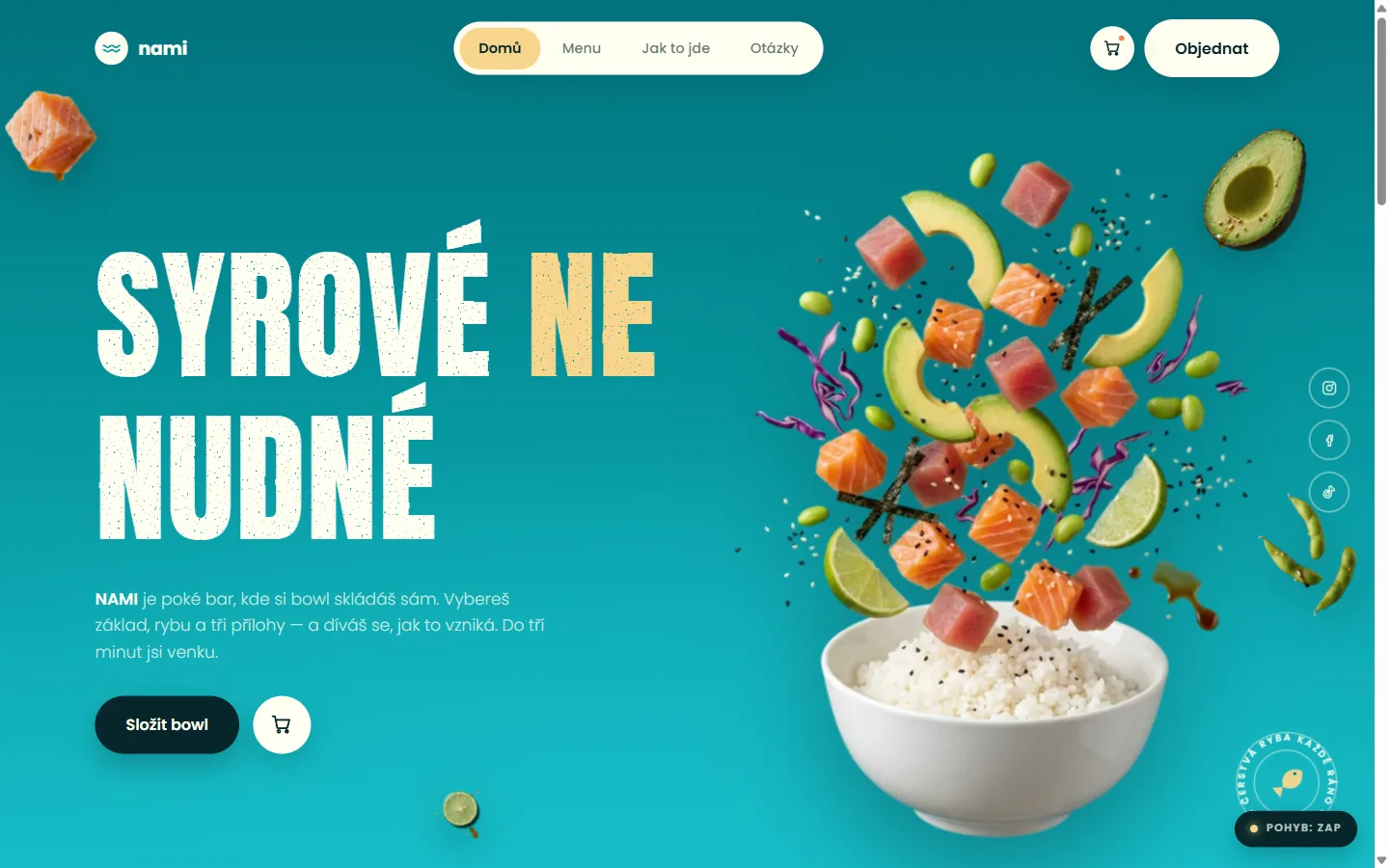 Web pro poké bar NAMI